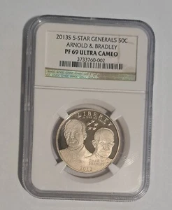 2013 P 5-Star Generals Bradley Arnold Silver NGC PF69 Ultra Cameo Coin PF 69 BU - Picture 1 of 4