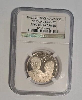 2013 P 5-Star Generals Bradley Arnold Silver NGC PF69 Ultra Cameo Coin PF 69 BU - Image 1 of 4