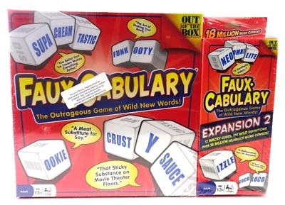 Faux Cabulary Adult Word Game with 2 Expansion Packs FACTORY SEALED BOX - Image 1 of 3