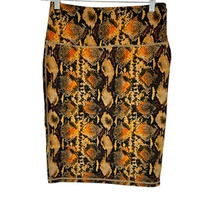 Women with Control Petite Renees Reversibles Pencil Skirt Reptile Taupe PS Size - Picture 1 of 4
