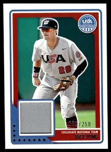 2023 Panini Estrellas y Rayas JACE JUNG MATERIAL RELIQUIA 83/250 USAM-JJ - Imagen 1 de 2