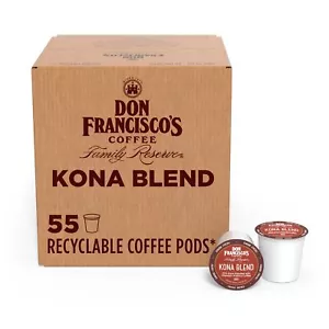 Kona Blend Medium Roast Coffee Pods - 55 Count - Recyclable Single-Serve Coff... - Picture 1 of 7