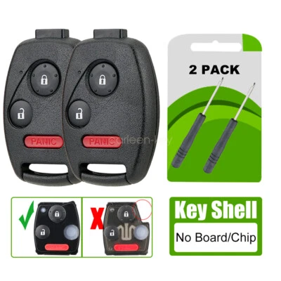 2 For 2009 2010 2011 2012 2013 Honda Fit Keyless Remote Key Fob Shell Case Cover - Image 1 of 4