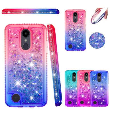 Funda de teléfono para LG Aristo 2/Zona 4/K8 brillante flotante líquido brillo funda para niña Foto 1 de 2