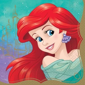 The Little Mermaid Party Napkins/Serviettes 16 Pack 2 Ply - Ariel Party Supplies - Picture 1 of 1