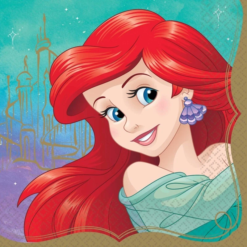 The Little Mermaid Party Napkins/Serviettes 16 Pack 2 Ply - Ariel Party Supplies - Image 1 of 1
