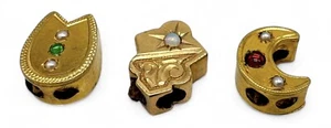 3 Antique Victorian 10K Charms - Picture 1 of 3