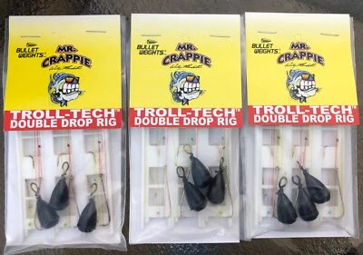 9 крючков Mr. Crappie Troll-Tech Double Drop Rig 1/2 унции S4 - Изображение 1 из 2