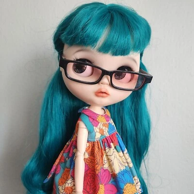 Gafas de montura rectangular rosa para gafas de sol Blythe 1/6 roble BJD Foto 1 de 4