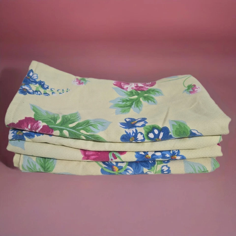 4 fundas de almohada cuadradas florales de algodón Ralph Lauren de colección Sandy Lane amarillas hechas en EE. UU. Foto 1 de 4