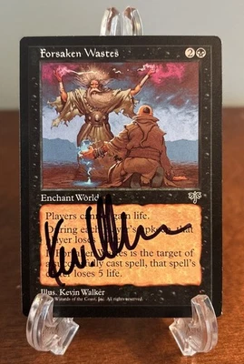 MTG Forsaken Wastes Signed Kev Walker Artist Proof AP Mirage Magic The Gathering - Image 1 of 2