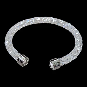 SWAROVSKI Gray Crystal & Silver Stardust Crystal Cuff Bracelet - Picture 1 of 8