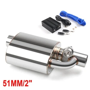 2inch 51mm Tip On Single Exhaust Muffler Valve Stainless Steel Pipe Controller - Picture 1 of 7
