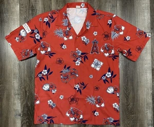 Anaheim Angels Hawaiihemd Herren 2XL - Rot/Weiß Baseball Aloha MLB Promo - Bild 1 von 4