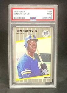 Fleer Seattle Mariners 1989 Ken Griffey Jr novato #548 PSA 9 como nuevo - Imagen 1 de 2