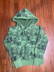 vintage south pole aop full zip y2k womens hoodie Skate Grunge Sweatshirt Medium - Picture 1 of 6