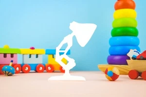 Pixar Luxo Lamp Pretend Play 3D Printing Logo Pixar's Lamp Toy Story 3D Printed - Picture 1 of 6