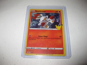 Scorbunny 16/25 Holo 2021 Pokemon 25th Anniversary McDonalds Promo NM - Picture 1 of 1