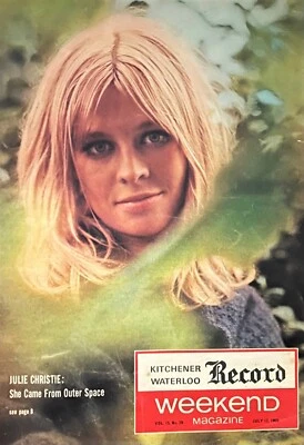 JULIE CHRISTIE - 1965 - KITCHENER WATERLOO RECORD - Weekend Magazine - NICE !! - Image 1 of 2