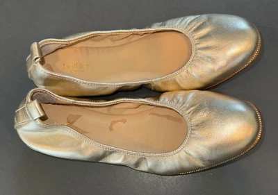 Zapatos planos de ballet Botkier Mason dorados para mujer talla 8 $118 comodidad punta redonda Foto 1 de 4