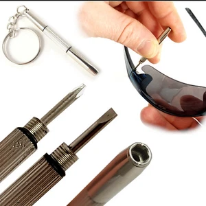 Glasses Toolkit Pocket EDC Keychain Repair Spectacles Sunglasses Eyeglasses - Picture 1 of 8