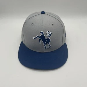 New Era 59Fifty NFL Indianapolis Colts Fitted Cap 7 1/4 Classic Logo Gray Hat - Picture 1 of 12