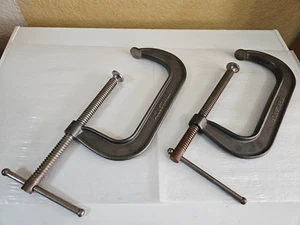 2 Abrazaderas C Resistente Ajustables 8" Apertura Garganta Alcance 4" - Imagen 1 de 13