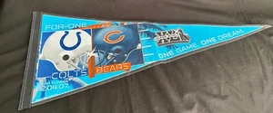 SUPER BOWL XLI PENNANT (2007) COLTS v BEARS (S. FLA) "1 GAME, 1 DREAM" (11 x 28) - Picture 1 of 9