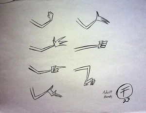 INVADER ZIM Produktion JOHN BRUNNEN SIGNIERT handgezeichnetes Modell Cel Art #IZ - Bild 1 von 3