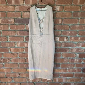 Misha Collection Womens Monty Dress Warm Taupe Party Size 12 NWT - Picture 1 of 9