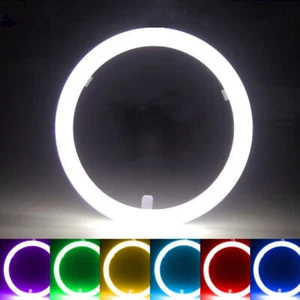 Pair 60-120mm Car Front LED COB Angel Eyes Halo Ring Fog Lights New Universal - Picture 1 of 14