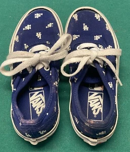 Los Angeles Dodgers MLB Vans Kids Shoes Size 12 Color Blue Super Hard to Find! - Picture 1 of 6