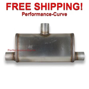 FLOW II Stainless Steel Performance Muffler - 2.5" - Center Body In / Dual Out - Bild 1 von 4