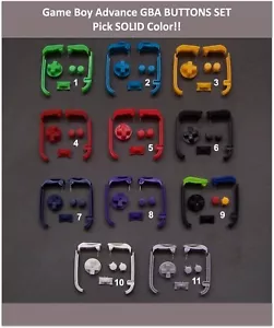 Game Boy Advance GBA BUTTONS SET Shoulder R L A B D-Pad - Pick SOLID Color! - Picture 1 of 13