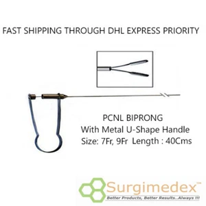 Nuevo fórceps bipung PCNL 7 fr, 9 fr. Longitud: 40 cm con mango de metal en forma de U - Imagen 1 de 1