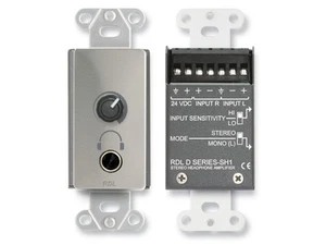 RDL DS-SH1 Stereo Kopfhörerverstärker/Decora Panel/User Level Control/Edelstahl - Bild 1 von 1