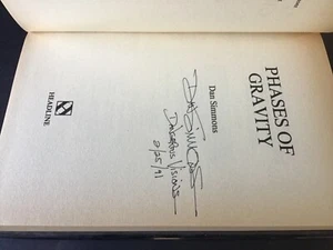 PHASES OF GRAVITY 1/1 UK HC SIGNED Located & Dated x DAN SIMMONS VG/VF UNREAD - Picture 1 of 13