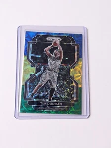 Panini Prizm 2021 Tim Duncan Spurs Choice Blue Green Yellow Scope NBA - Picture 1 of 2