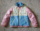 Womens Ski Suit Size 8 Chest 35" Pink White Blue Ladies Jacket And Trousers