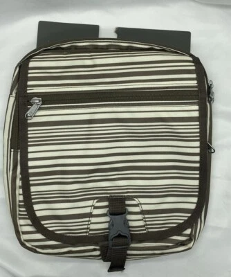 NUEVO CON ETIQUETAS Eddie Bauer Marrón Rayas Connect Tech Bolsa de Viaje Teléfono iPads Lectores Tableta Foto 1 de 4