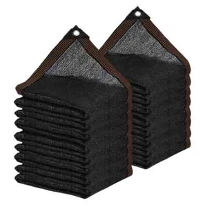 Black Shade Cloth 3 Pin Mesh Tarp with Grommets Garden Sunblock Shade Anti-UV - Picture 1 of 47