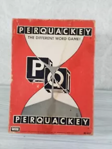 PERQUACKEY WORD SPELLING GAME VINTAGE 1956 With Dice - Picture 1 of 4
