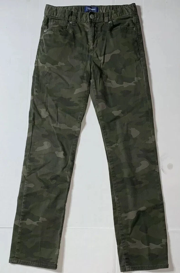 Jeans de karate camuflados azul marino antiguos usados para niñas (talla 14R) Foto 1 de 4