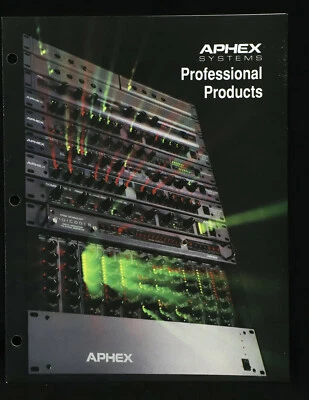 RARE ORIGINAL APHEX SYSTEMS PROFESSIONAL PRODUCTS  COLOR MARKETING BROCHURE - Image 1 of 4
