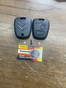 Chiave  Cover Per Citroen C1C2 C3 C4 C5 Xsara Saxo  Logo Citroen Batteria CR2016 - Imagen 1 de 3