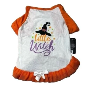 Costume Camicia Tutù Halloween Cane Strega Piccola Nuova Con Etichetta Taglia Media Cucciolo Pet - Foto 1 di 5