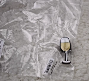 Nuevos dijes para zapatos Crocs Jibbitz copa de vino blanco auténticos - Imagen 1 de 3
