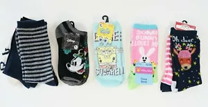 Multi Brand Womens Ladies 9 Pack Assorted Novelty Socks Size 9-11 NEW - Picture 1 of 4