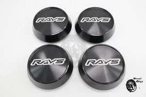 Rays Genuine VOLK RACING Center Cap No.57 VR CAP MODEL-01 Hi BK/SL 4 piece SET - Picture 1 of 12