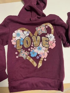 Love Sweatshirt Youth Size Girls Pink Brand 7/8 - Picture 1 of 3